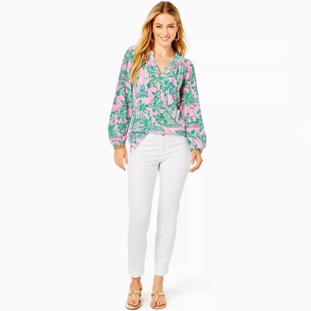 Lilly Pulitzer Kelly Skinny Ankle Pant in Resort White Size 12